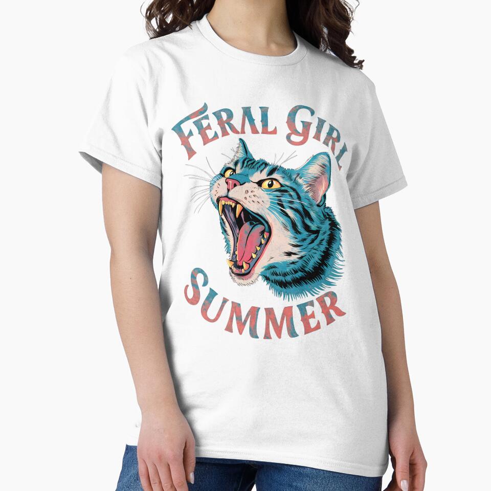 Feral Girl Summer Cat by YourPassionArt
