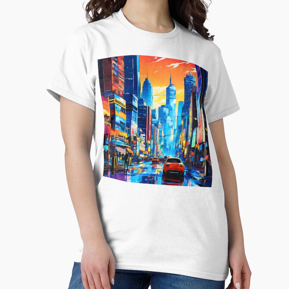 Pop Art Culture Colorful Comic-Style Urban City by DEC02