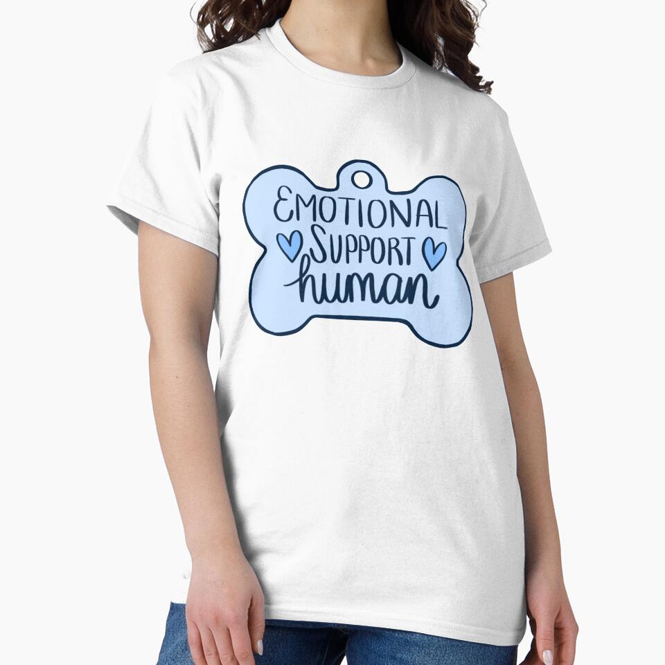 Emotional Support Human – Funny Vet Med Dog Tag Design for Veterinary Staff & Techs by backwoodsdsgn