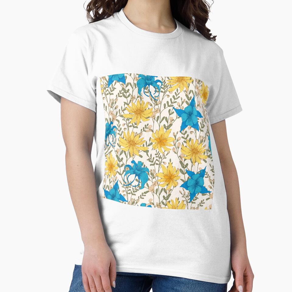 Vintage Meadow Flowers Pattern, by nouveaudecor