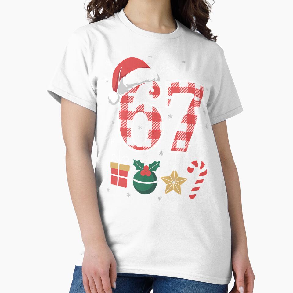 67 Shirt Funny Meme Six Seven Xmas Christmas Decoration by grumpzara
