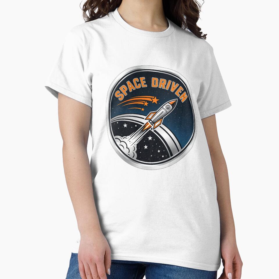 Space Driven Rocket Badge – Retro Space Launch Design by Altair_