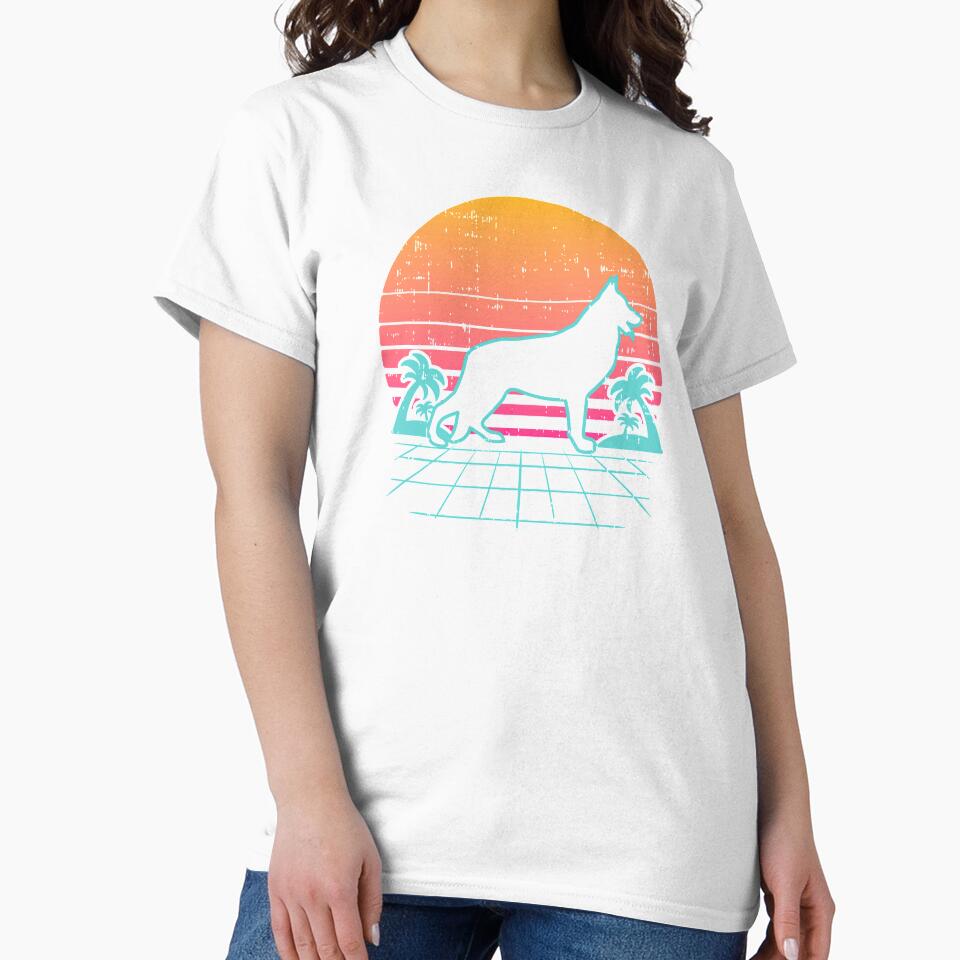 Vaporwave Art - German Shepherd Aesthetic 80s Dog Japanese by Hitagivapor