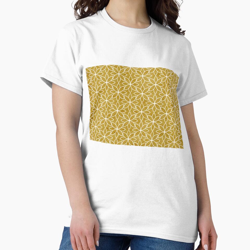 Mustard Vintage Floral Pattern by Diana377