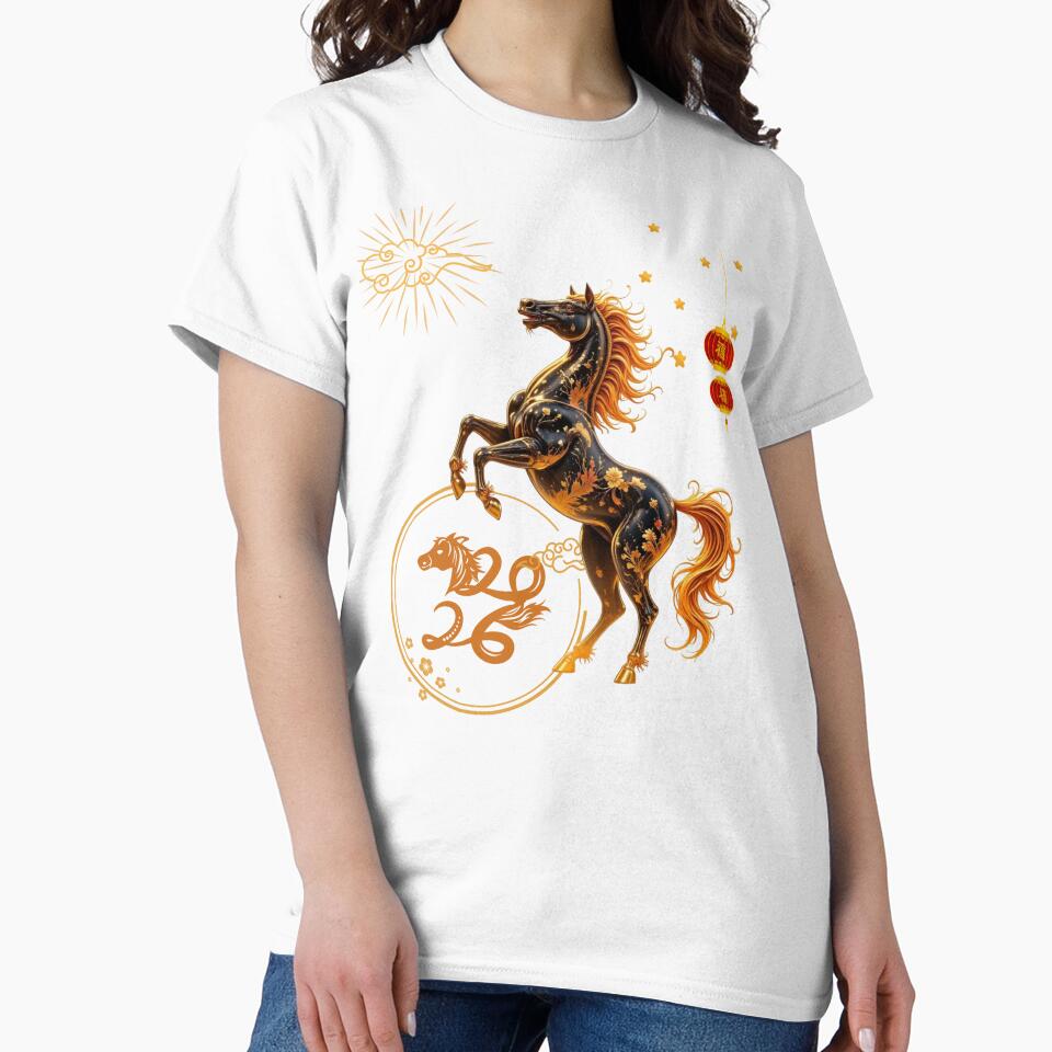 Year of Horse 2026 Lunar New Year Chinese New Year 2026 T-Shirt by fantasy.world