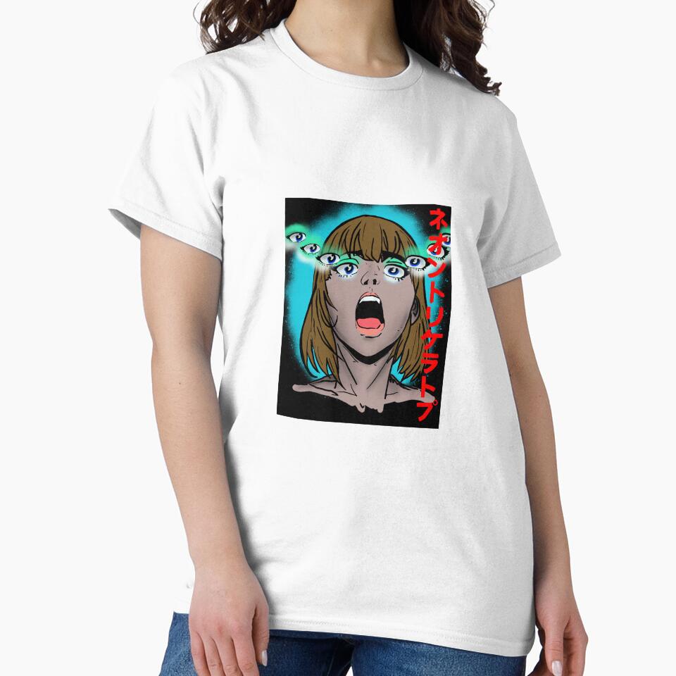 Perfect for fans of vaporwave, neo-noir, manga. by Neon triceratops