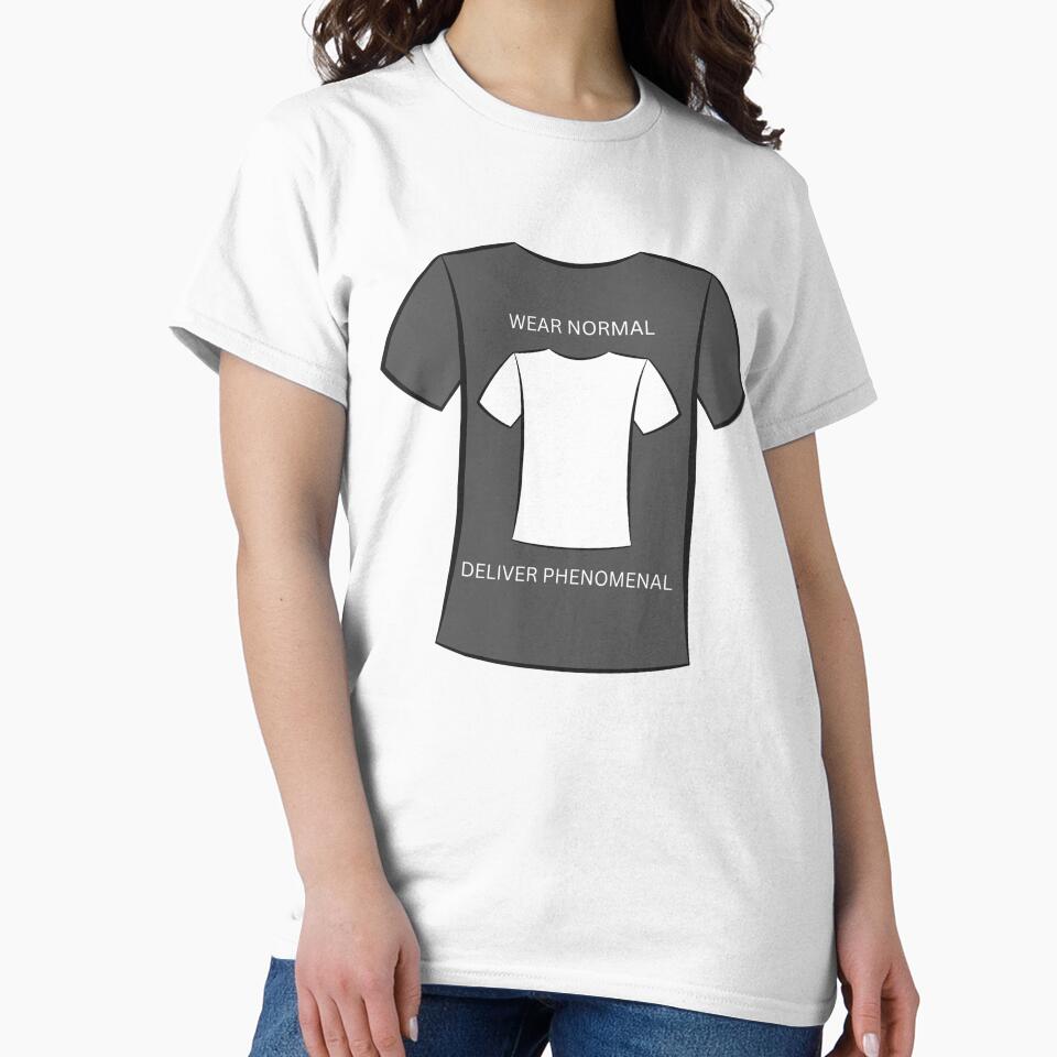 Wear Normal Deliver Phenomenal – Double Layer Modern Aesthetic Tee by rebuZZ-Apparels-The Minimalistic Buzz
