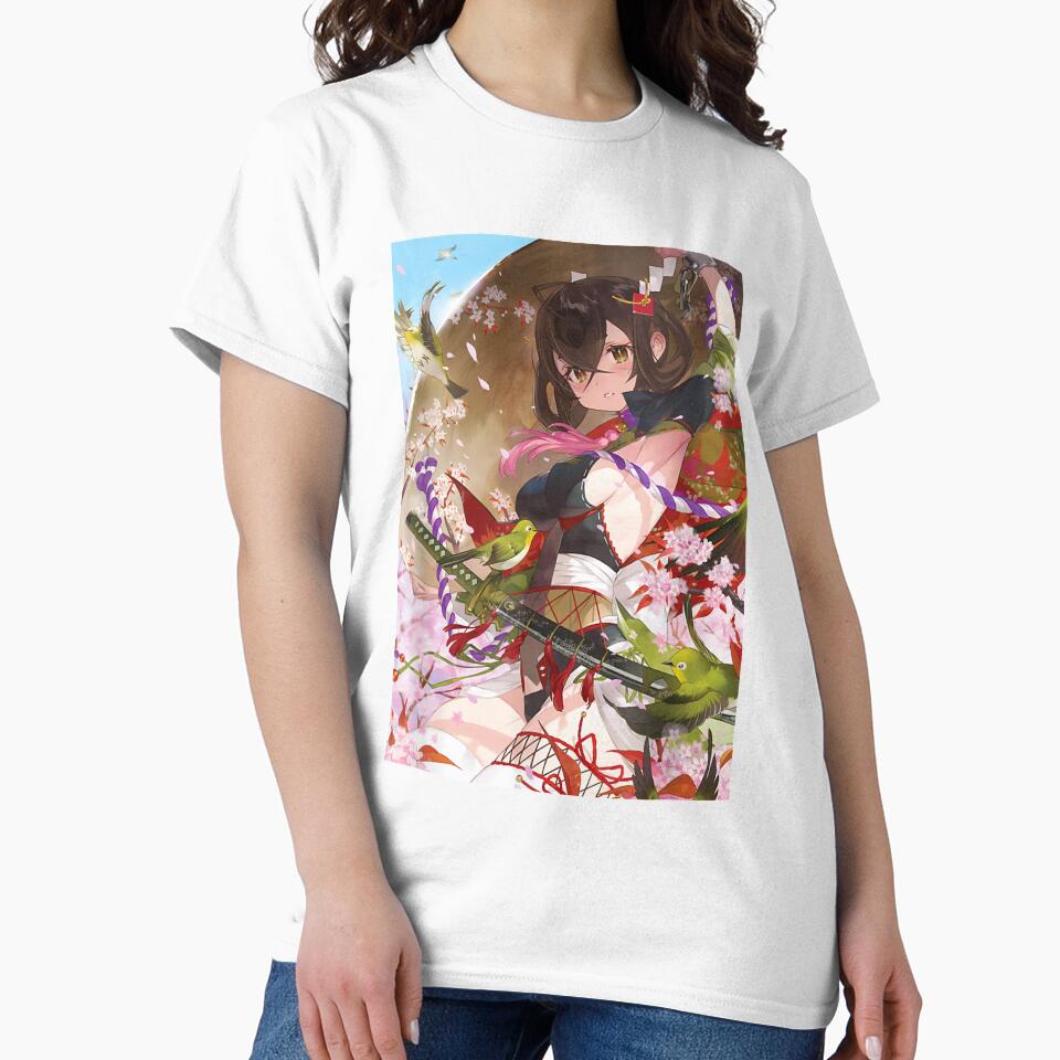Japanese Anime Girl Aesthetic Lewd Waifu Samurai Floral by RyanWillsonn