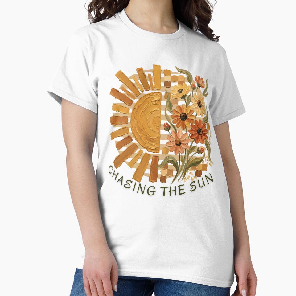 Chasing the Sun Boho Sunflower Impasto Art by VibranPalette