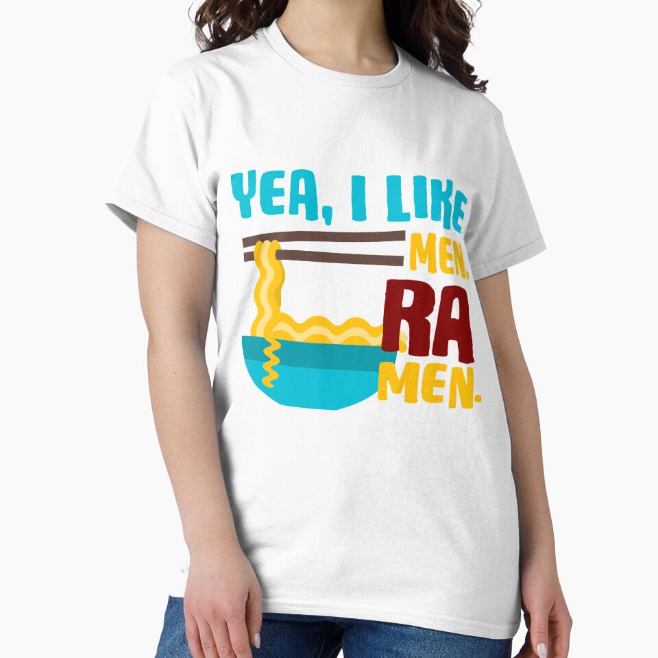 Yea I Like Men, ramen Funny Noodles With Text by Punderstandable