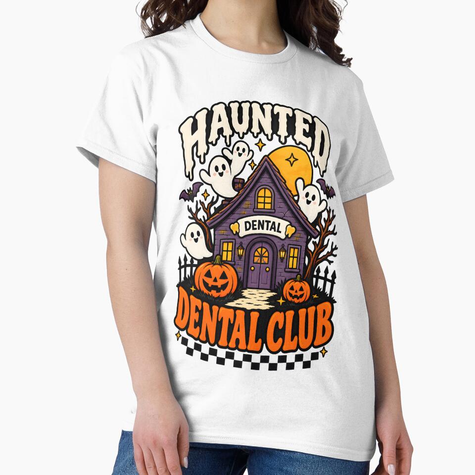 Haunted Dental Club - Cute Halloween Dentist Design by oumayma mokrane