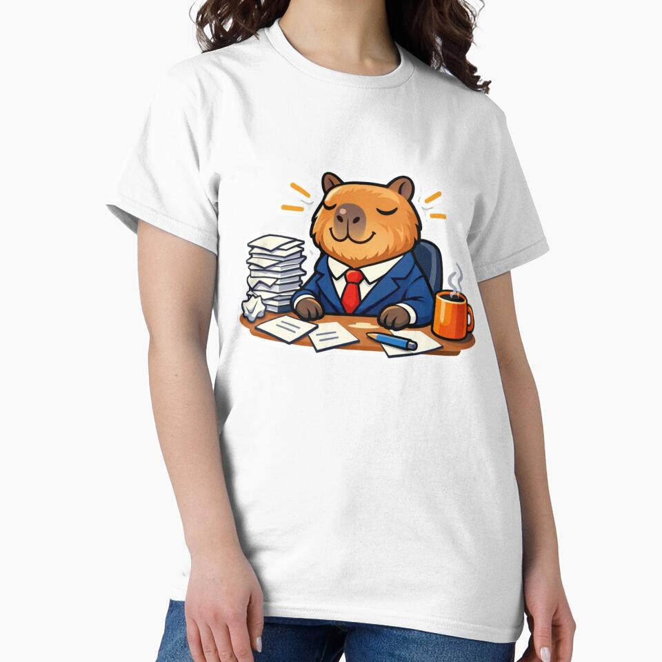 Business Capybara Vibes – Funny Office Art Sticker by InkognitoPrints