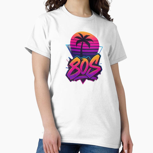 80s Retro Sunset Graffiti – Neon Palm Tree Synthwave Design by DPSz