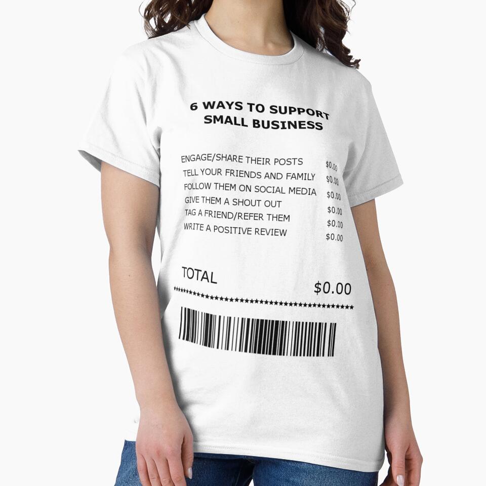 Six Free Ways to Support Small Business Receipt by Deborah Camp