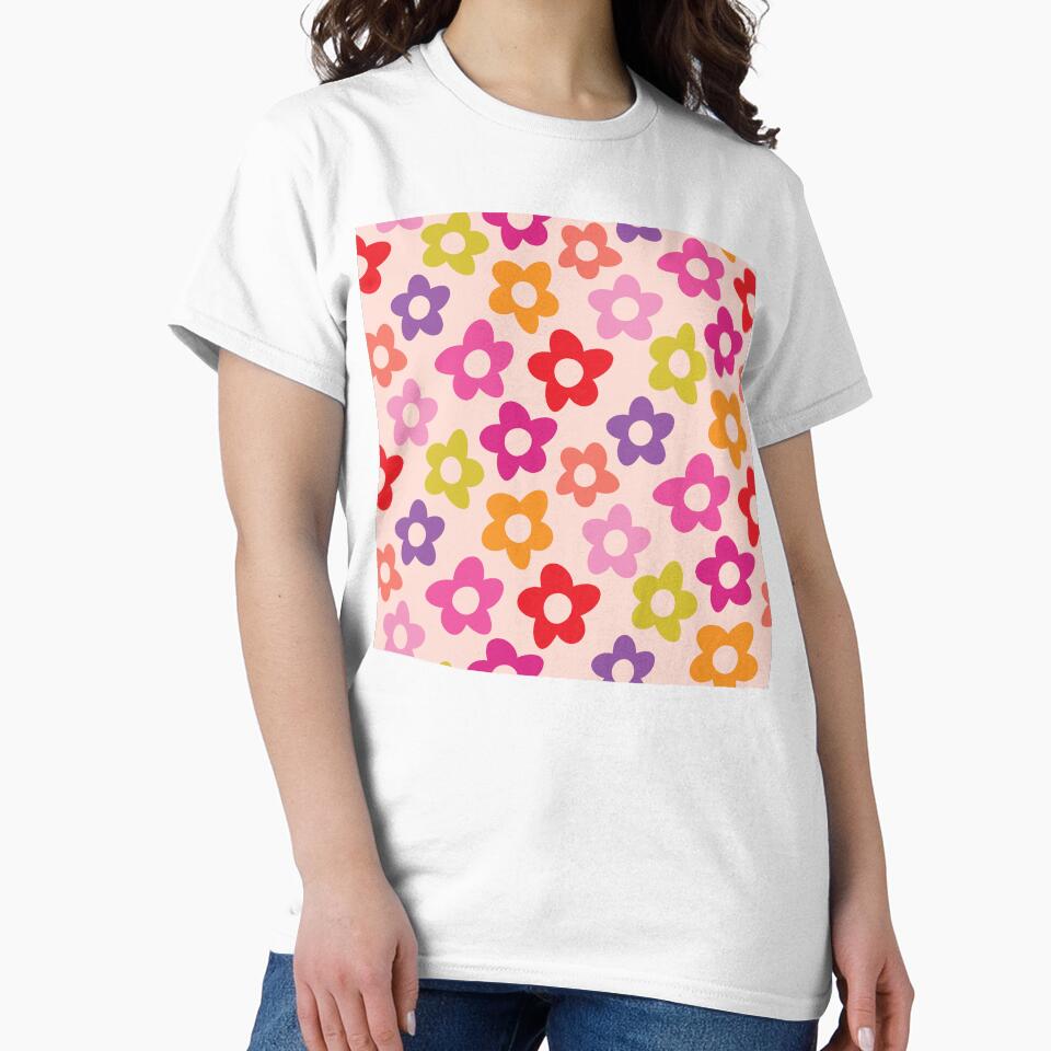 Groovy Rainbow Floral Pattern by newburyboutique