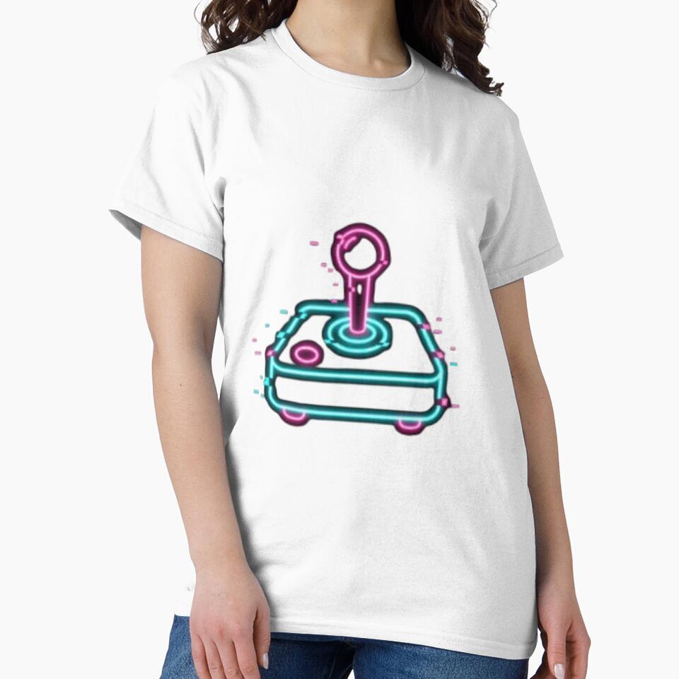 Retro Arcade Joystick – Neon Gaming Nostalgia Design by trend-forge