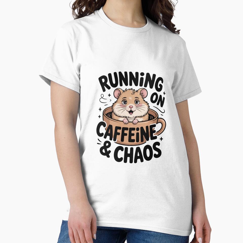 Running on Caffeine and Chaos – Hamster Coffee Humor by ArtByYunus