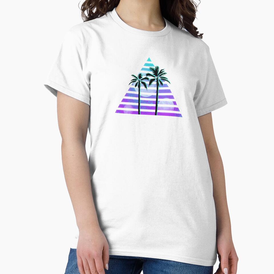 vaporwave palm pyramid by Omeris