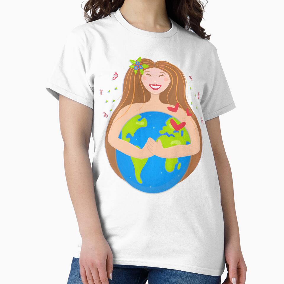 Woman hugging planet Earth by OM-lova