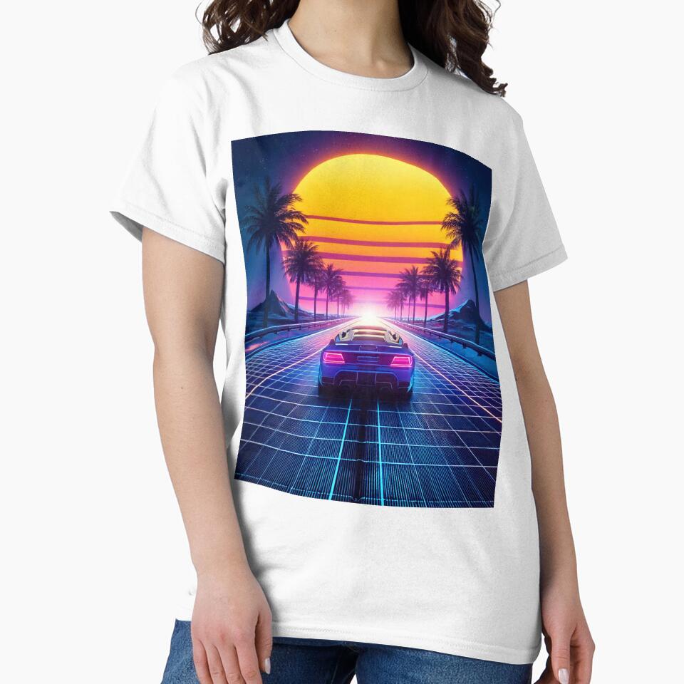 Sunset Drive In Synthwave Style by Unwind-Art-Work