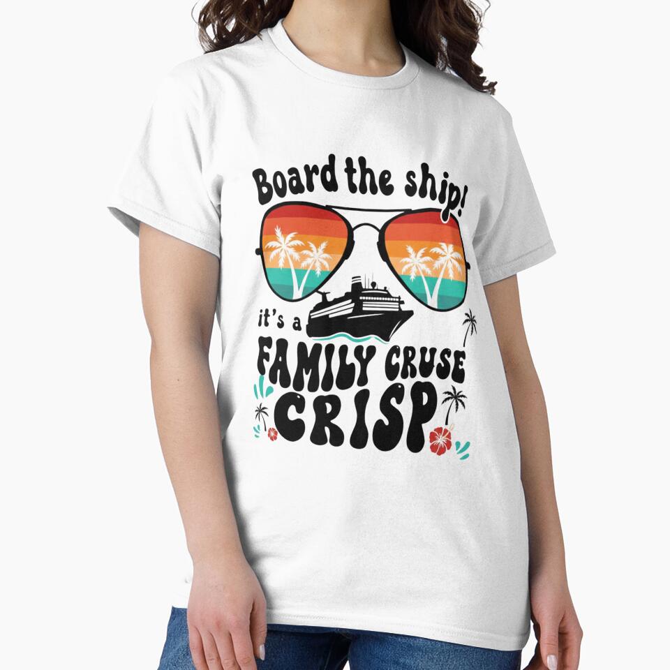 Family Cruise  Board the Ship | Tropical Summer Vacation Typography by Colorful-Garden
