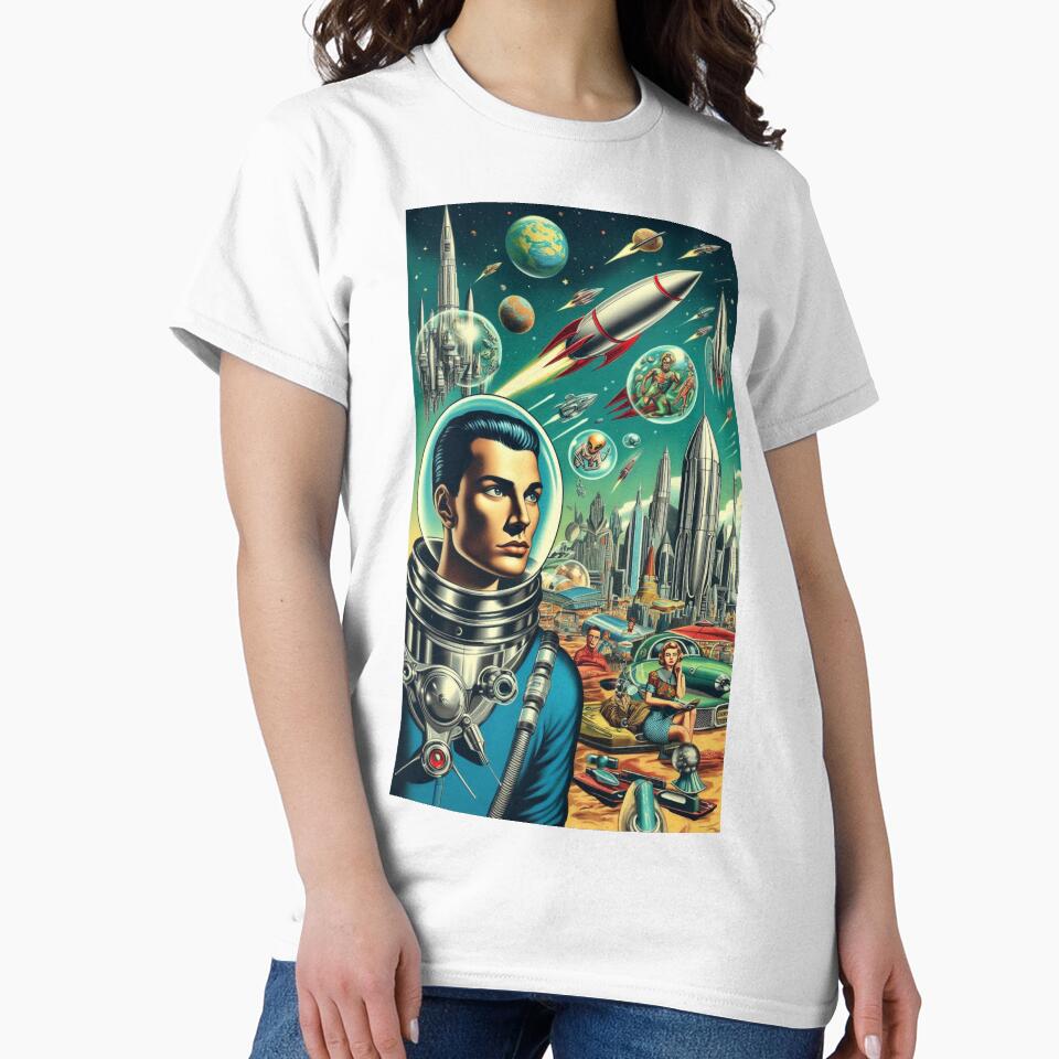 vintage sci fi artwork by Dominika Farkašová