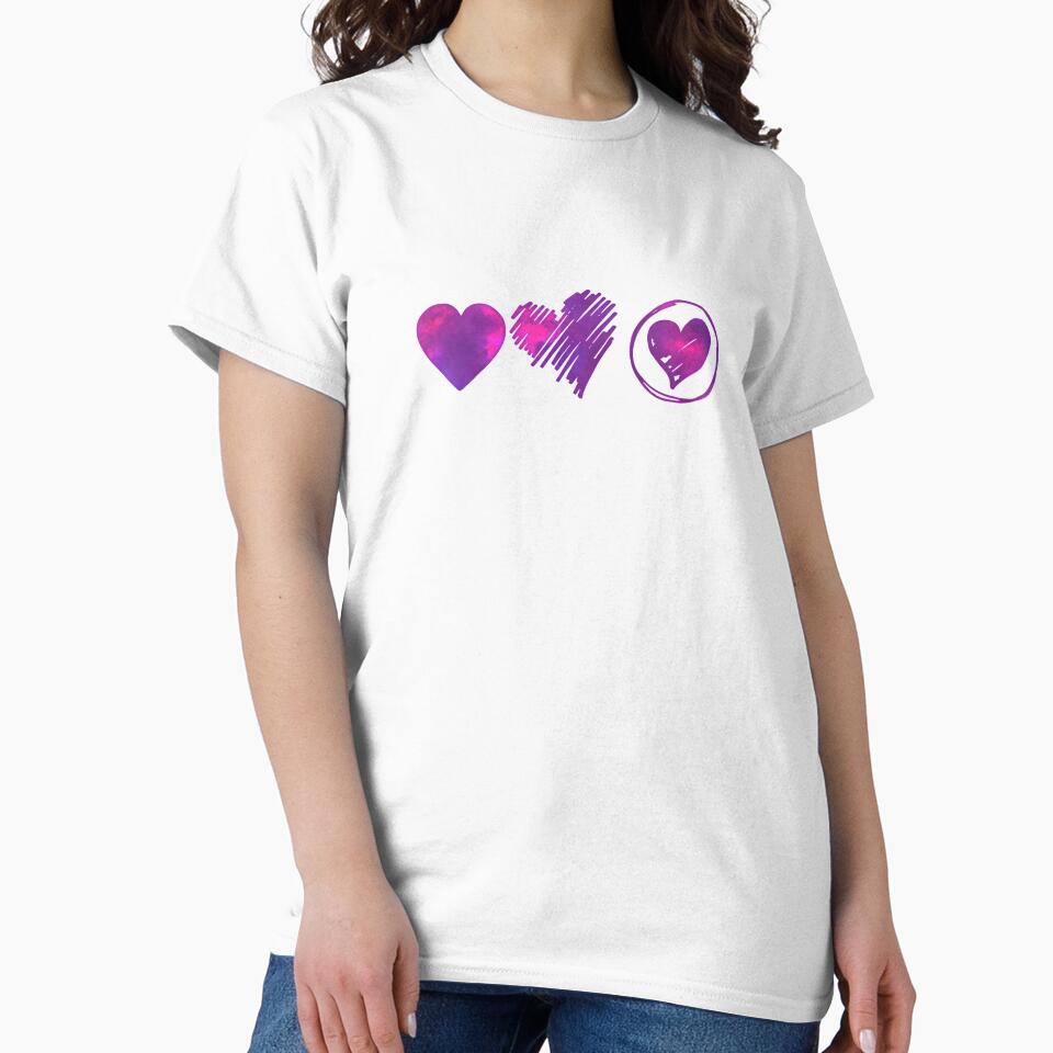 Purple hearts slim fit Essential by DuangpornShea