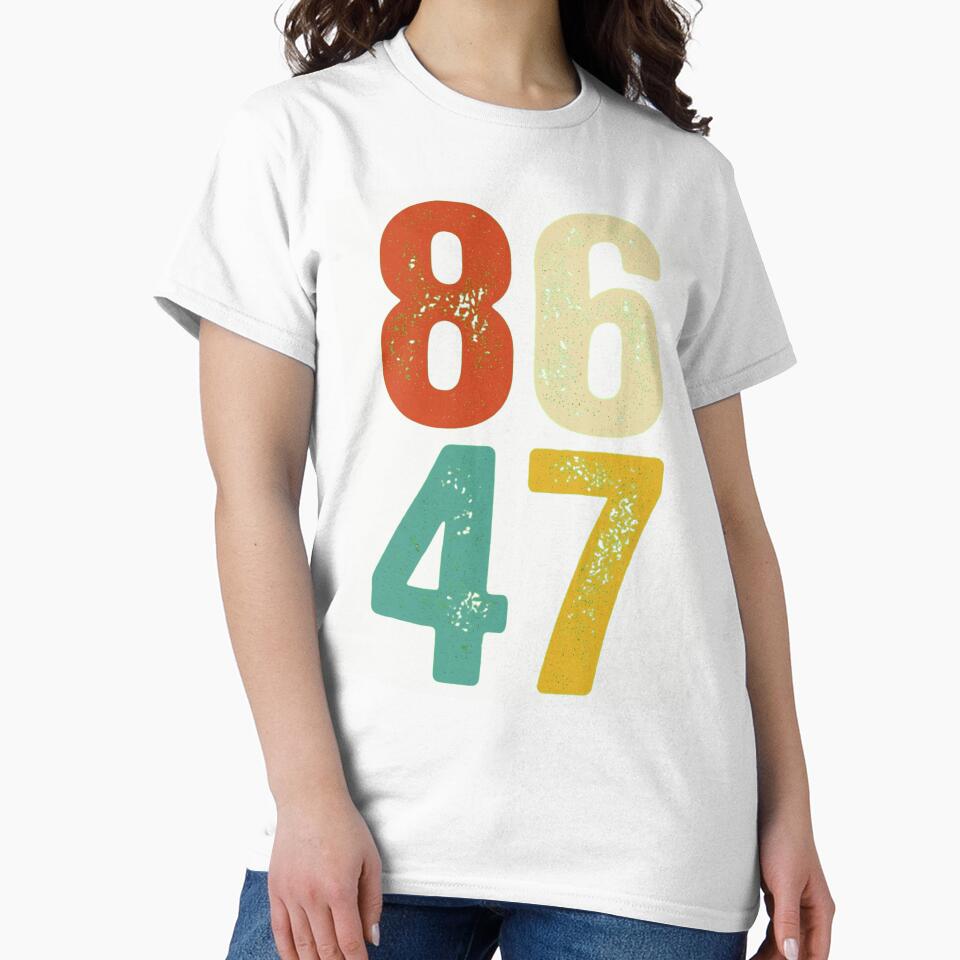 Vintage 8647 Retro Distressed Number Typography Design by haitrieuic96