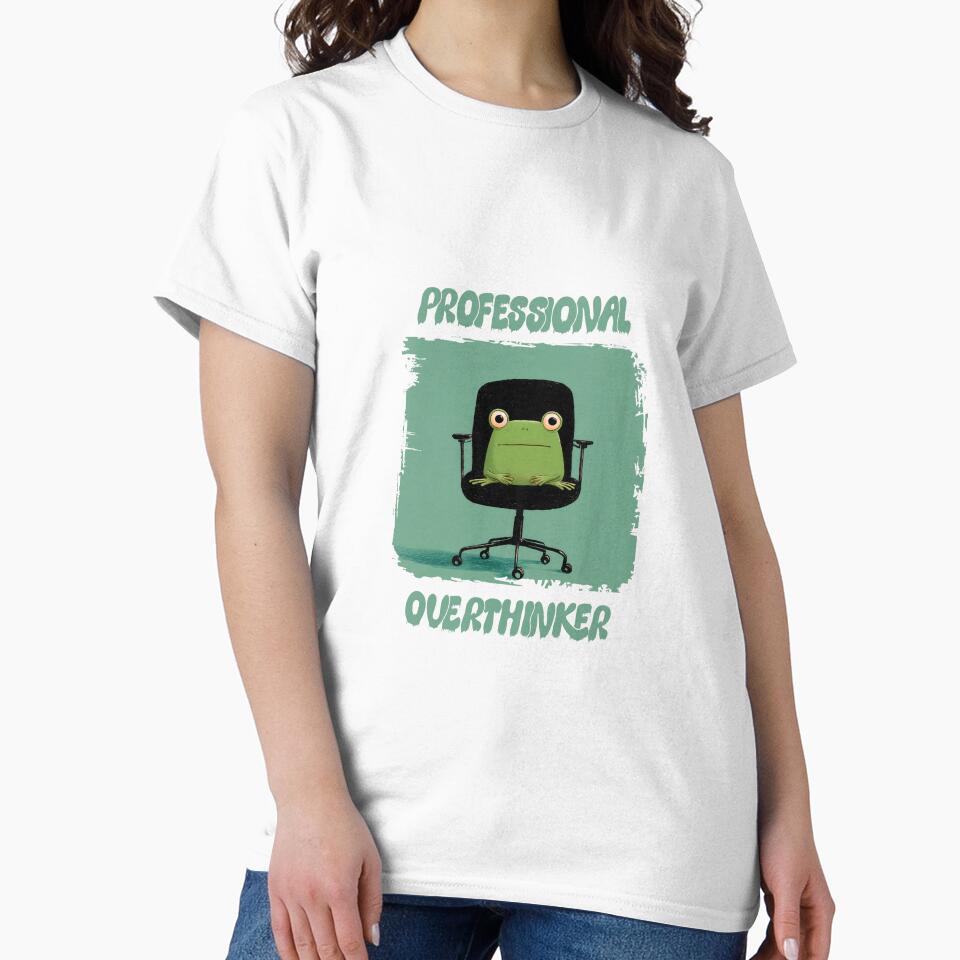 Professional Overthinker Frog on Office Chair by Enea Kelo