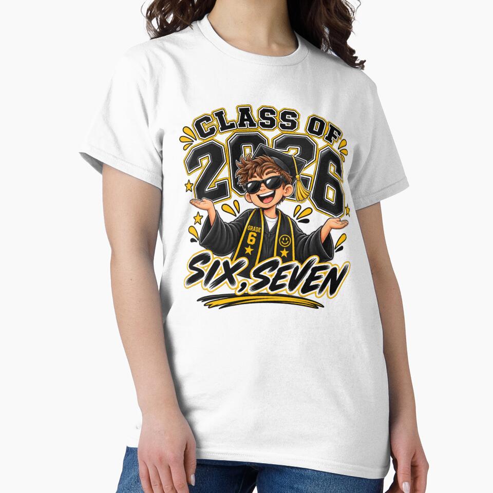 Class of 2026 Funny Graduation Shirt | Grade 6 2026 T-Shirt | Graduate Gift by MotivatEd Learners