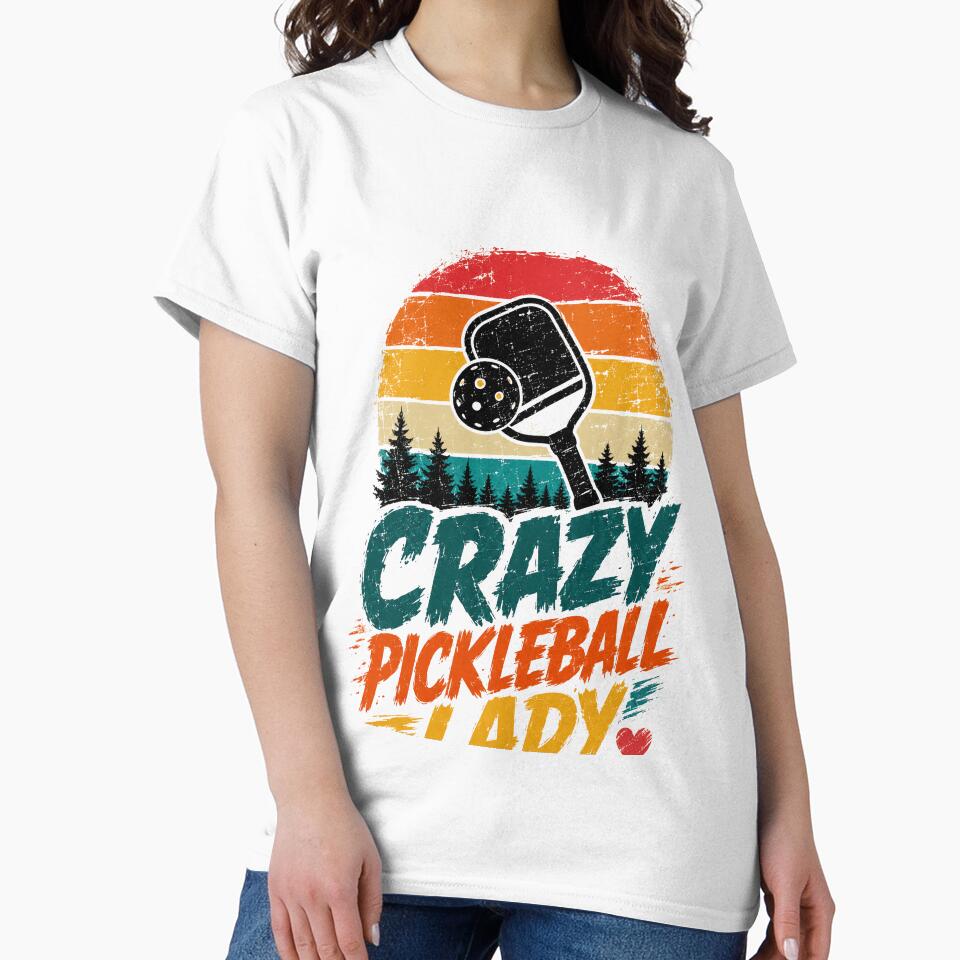 Crazy Pickleball Lady Women Player Enthusiast by JonesFlora2025