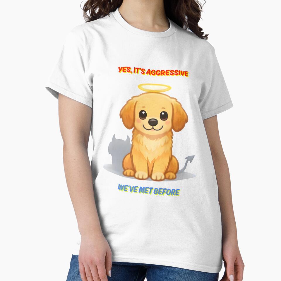 Yes It’s Aggressive – Funny Vet Clinic Dog Humor Design by Bettybee00