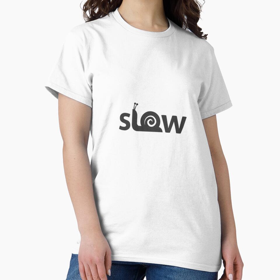 Slow Snail Minimalist Logo Tee by SurfGlitch