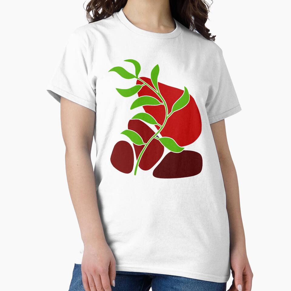Whimsical Nature Red Boho Minimalism by Sartoris Art