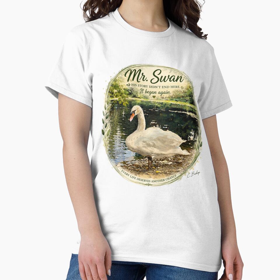 Mr. Swan | Every Life Deserves Another Chance | Wildlife Rescue Art by Whiskered Garden Studio