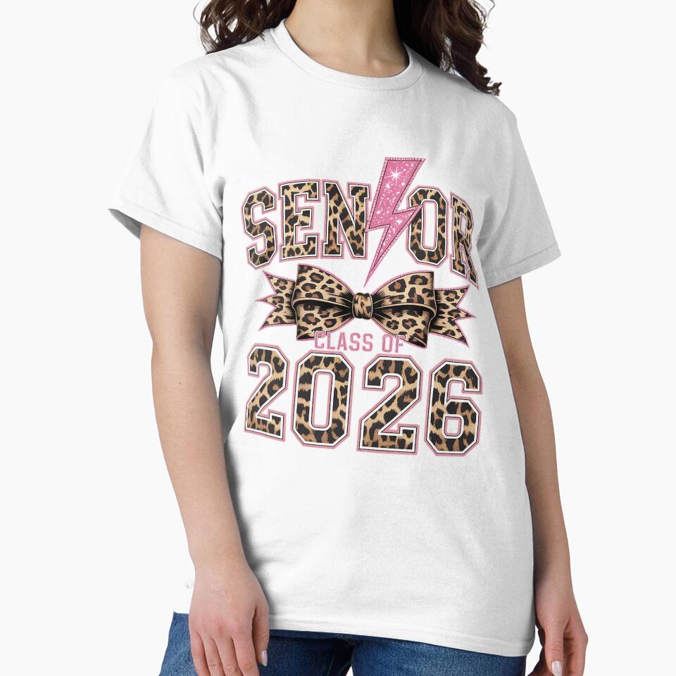 Senior Class of 2026 Leopard Print Graduation Girl Graduate by BlassmausArt