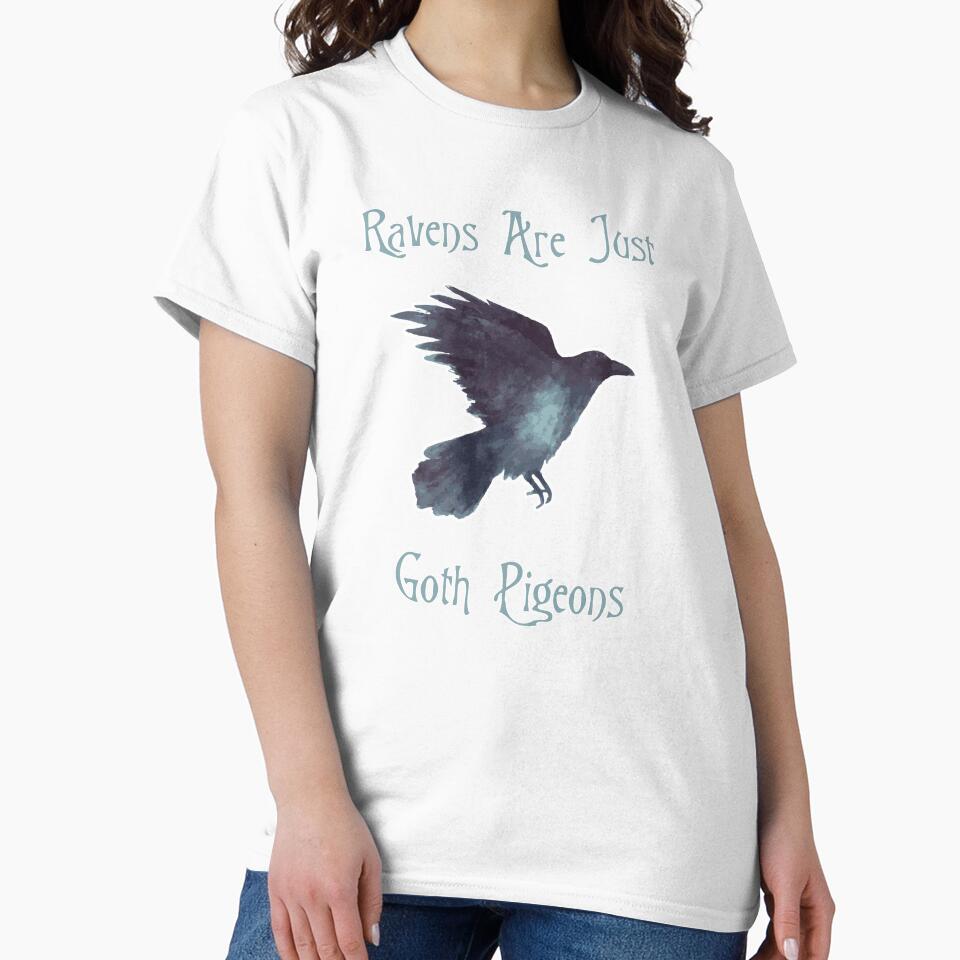 Ravens are Just Goth Pigeons by Black Cat Unicorns