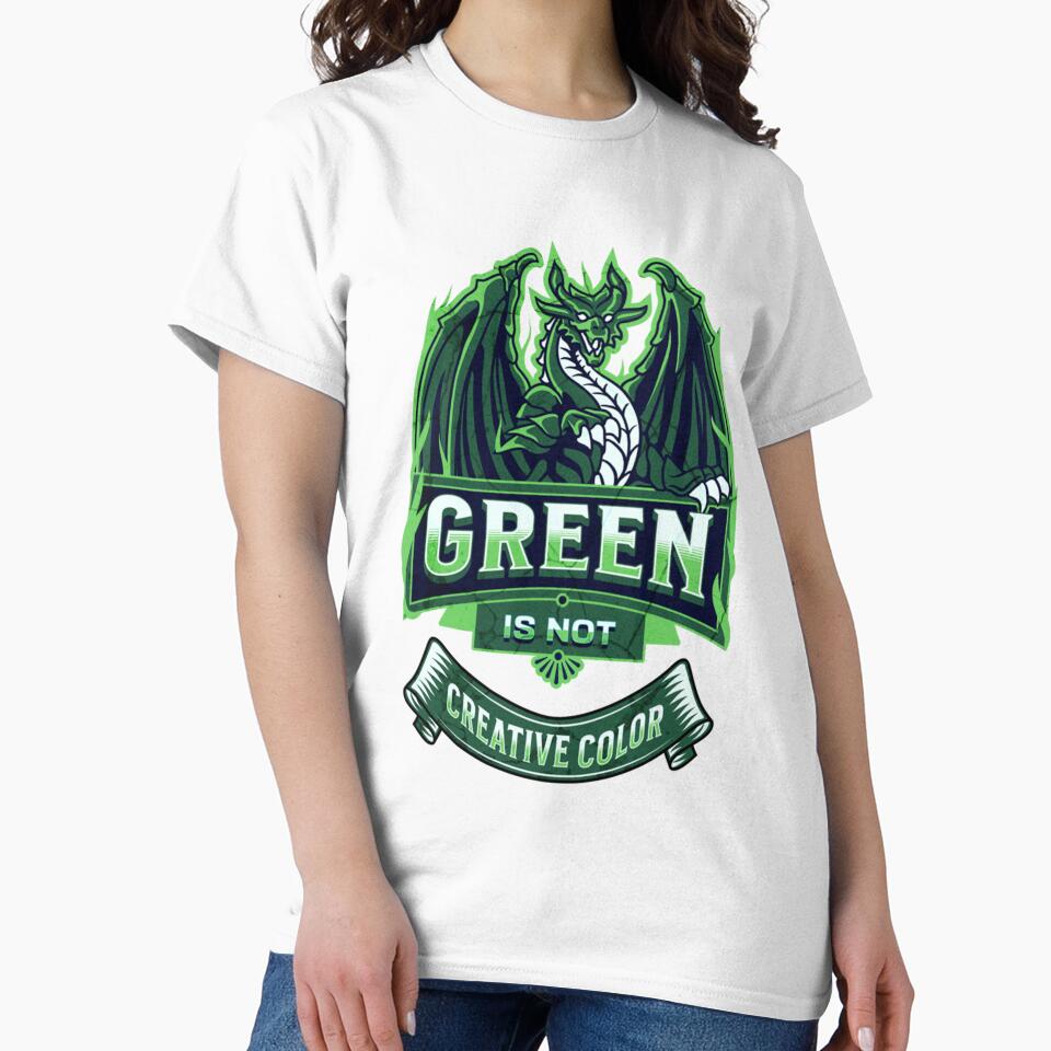 Green Is Not a Creative Color - green dragon by UKAmobile