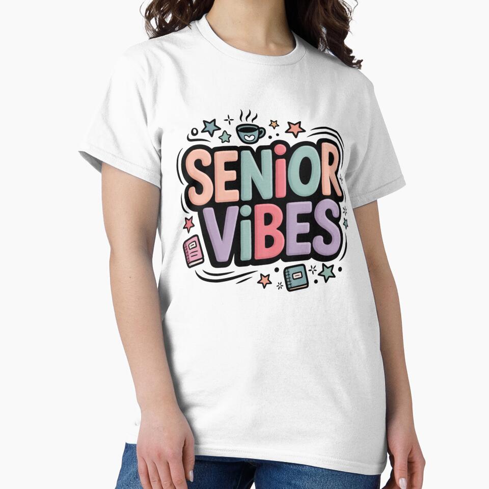 Senior Vibes Cute Pastel Aesthetic Graduation 2026 by Okada's t-shirts & accessories