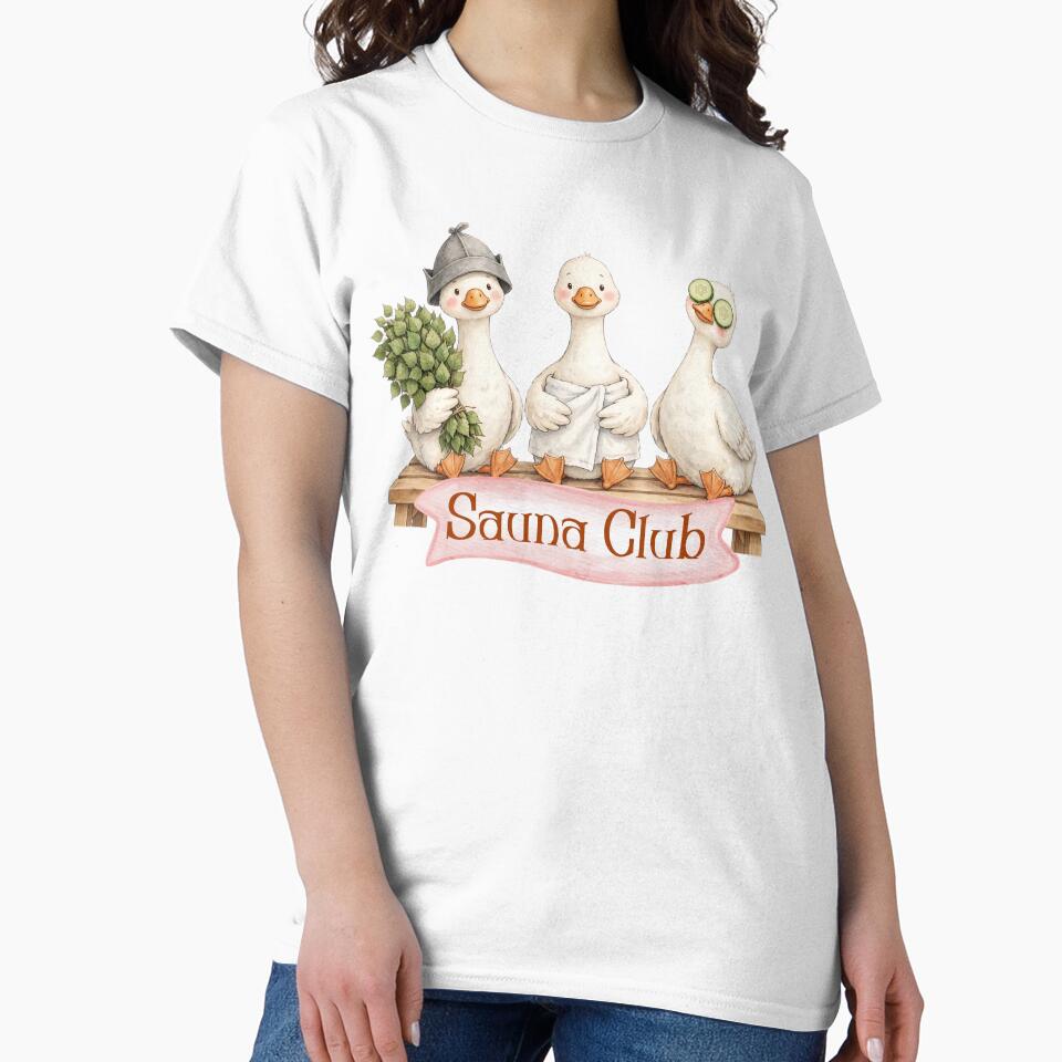 Cute Sauna Club Goose - Cold Plunge and Sauna Lover Watercolor by Neurospicy Trolls