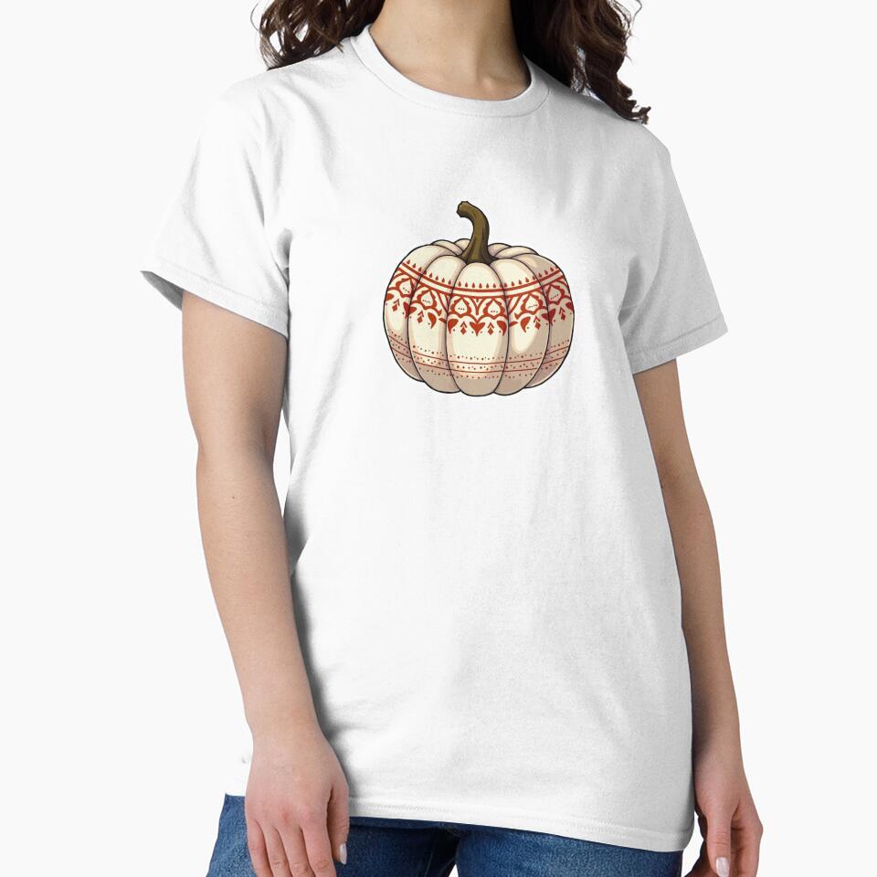 White Pumpkin with Boho Pattern by ArtfullyRooted