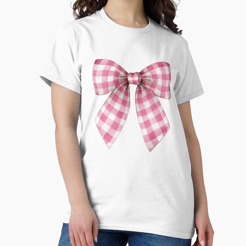 Pink gingham bow by MendaciousMina