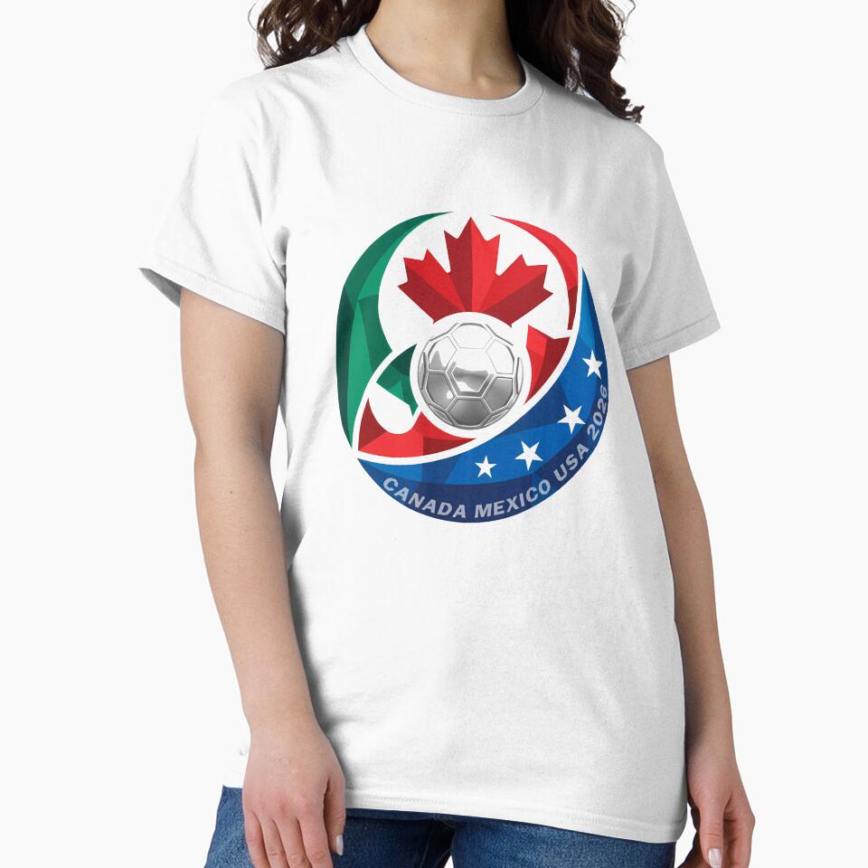 Canada Mexico USA 2026 Round Soccer Emblem Cup T-Shirt_83488590 by gidget-gadget