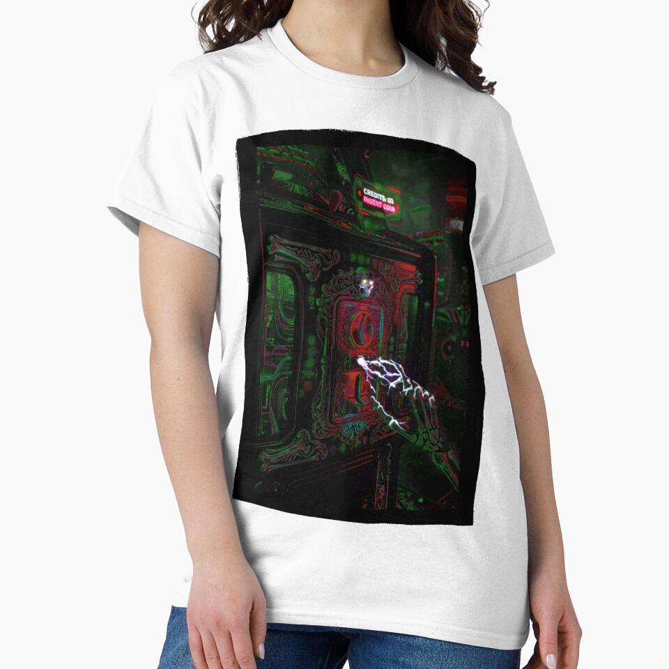 Arcade Overdose - Skeleton Gamer Retro Gaming Cyberpunk Neon by TOTO GUYANA