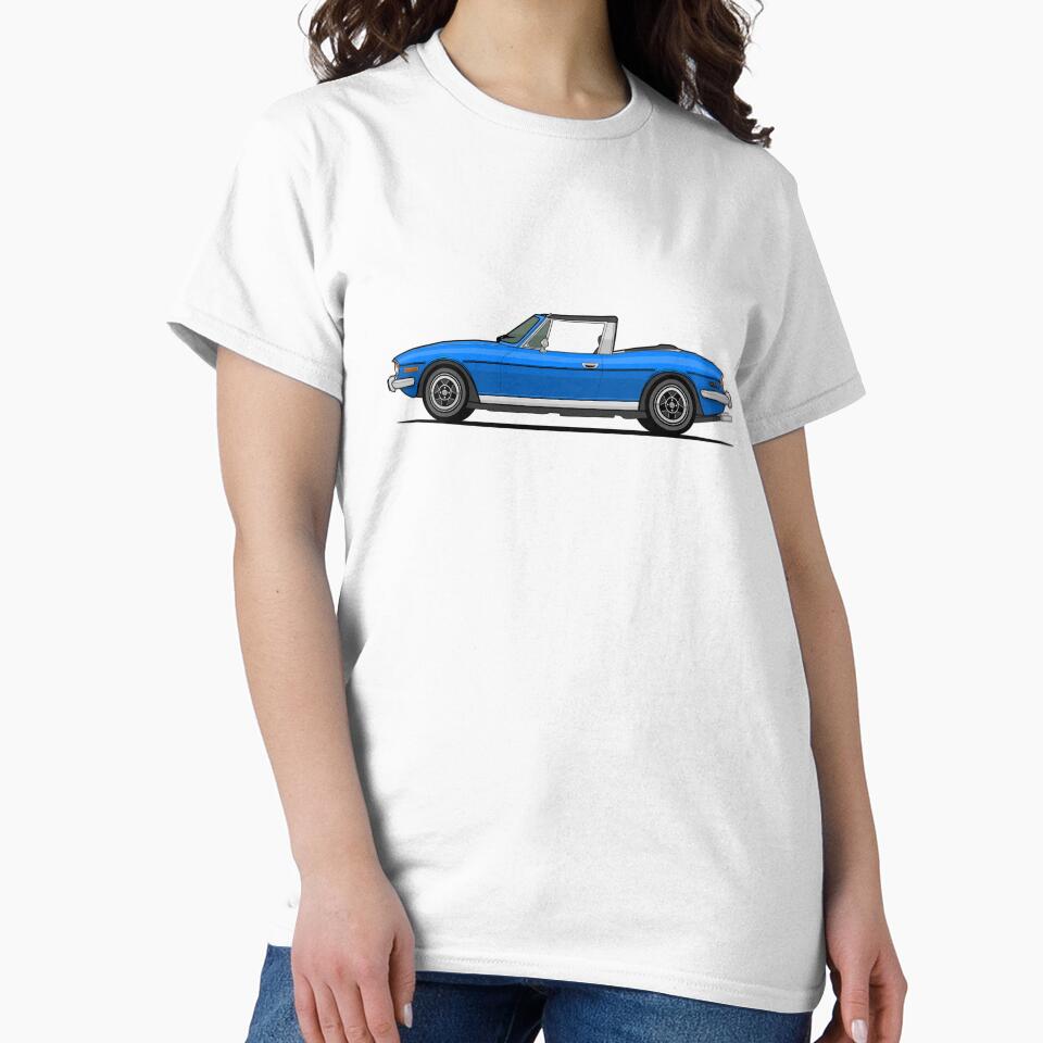 Triumph Stag Single Illustration - Blue by RJWautographics