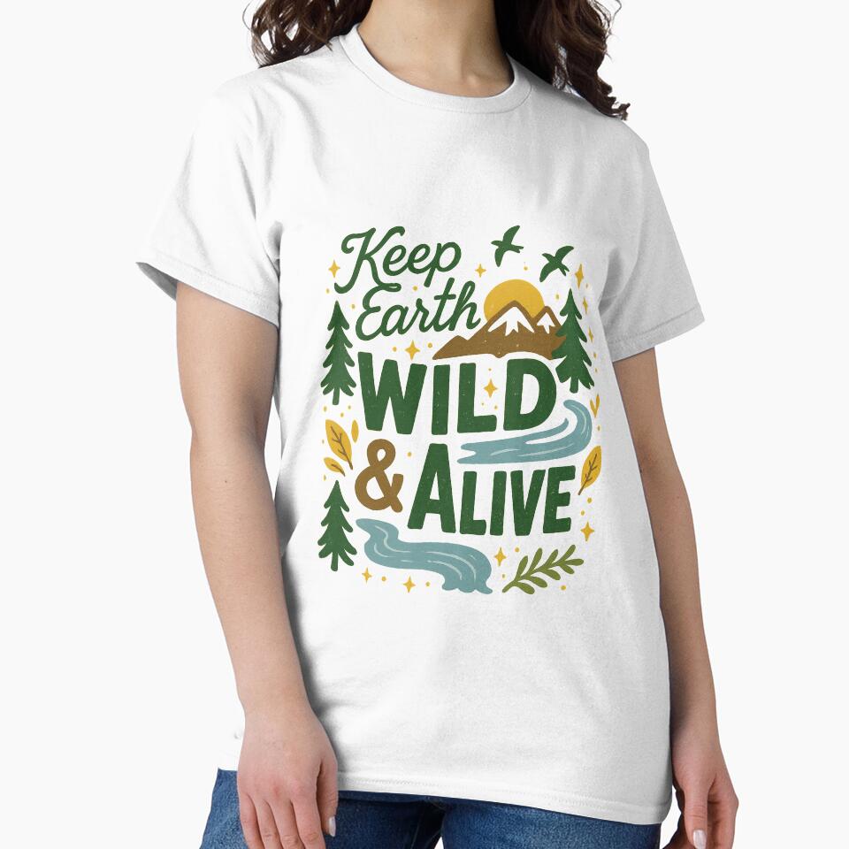Keep Earth Wild and Alive – Nature Conservation Outdoor Design by inkoutninja