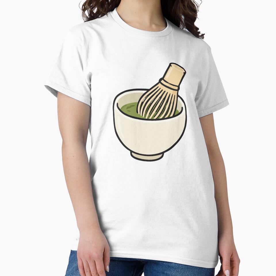 Cute Kawaii Matcha Bowl With Whisk by VectorForge Studio