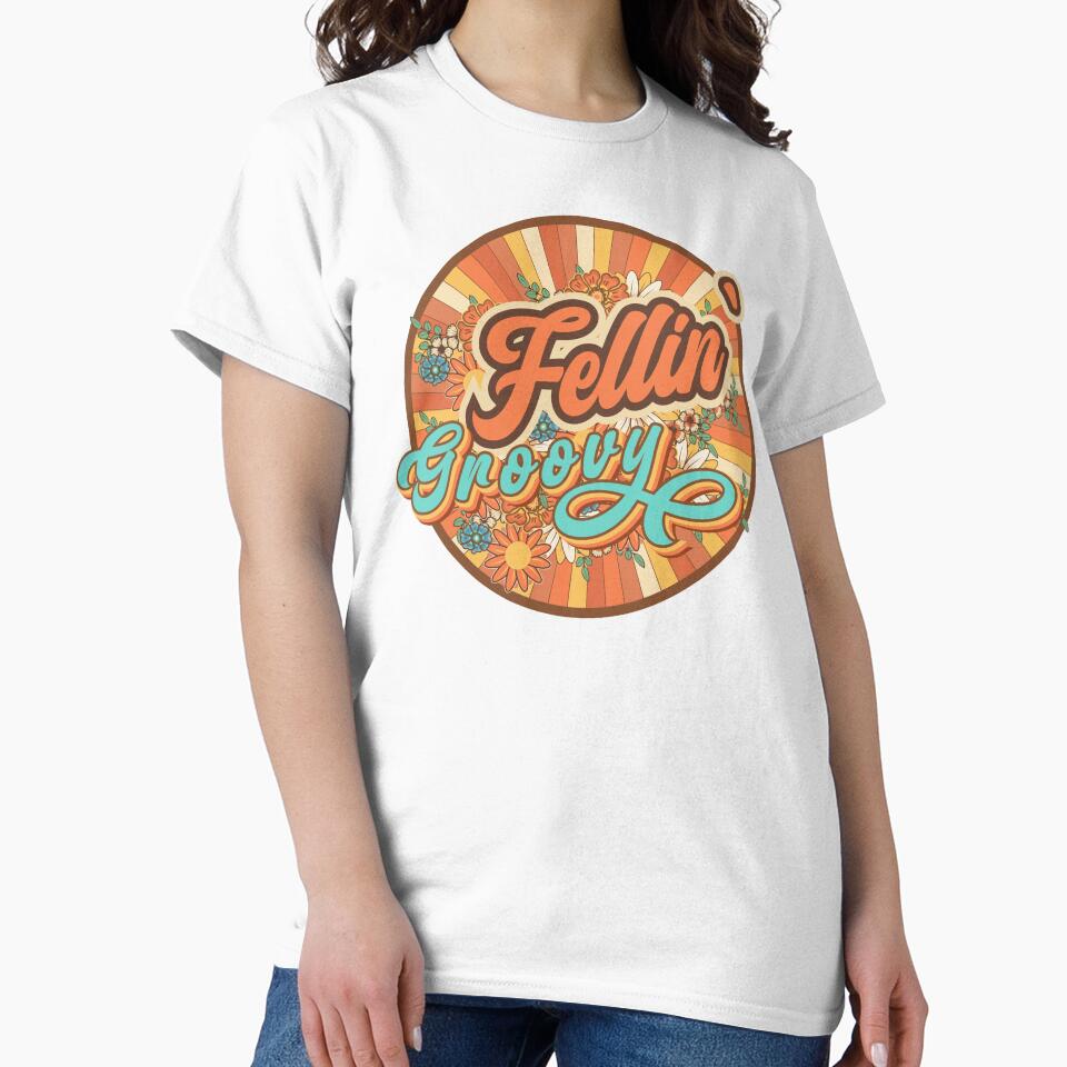 Fellin groovy Runner retro quote  gift for running Vintage floral pattern by HomeCoquette