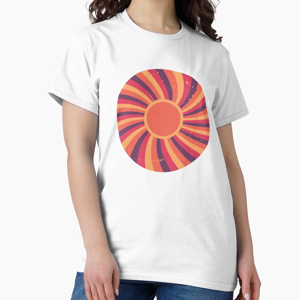 Boho Sun Retro, Abstract Sunrise 70s by retrippy