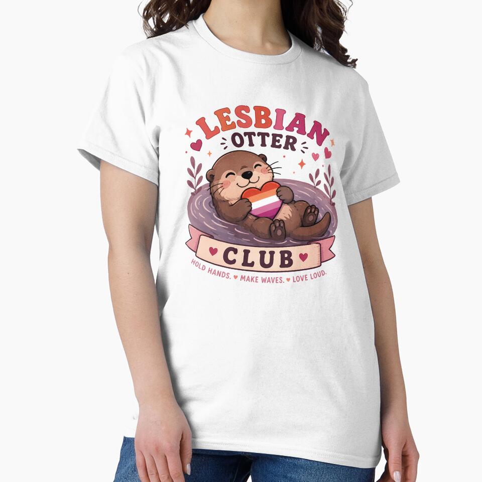Lesbian Otter Club | Pride Creatures Collection | LGBTQ Mascots | Emotional Support Animals | Cute Queer Stickers by VectorJoy